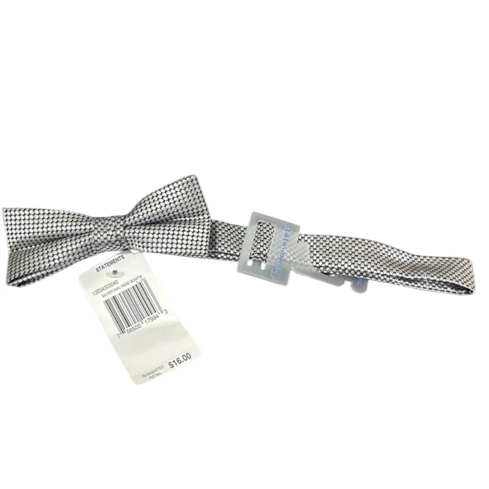 Silver Nail Head Bowtie